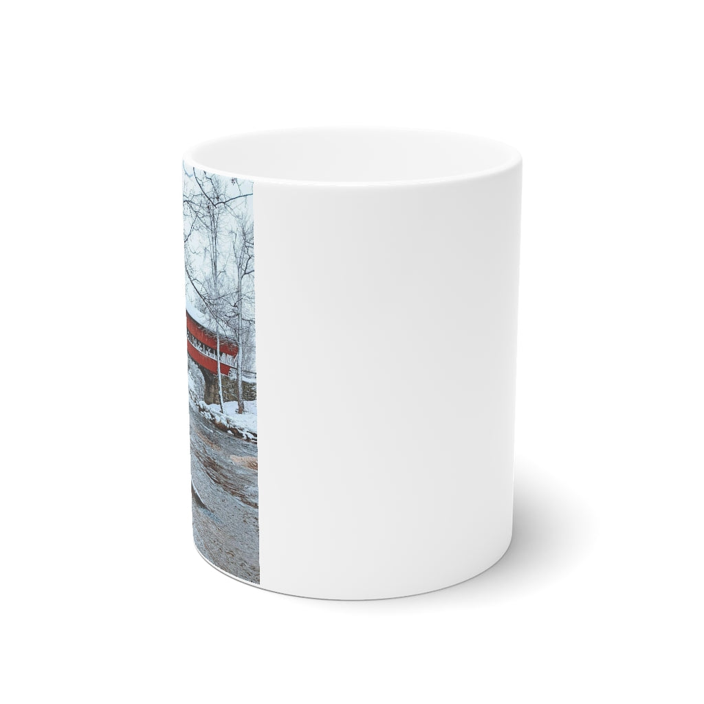 Jackson Bridge White Ceramic Mug, 11oz and 15oz