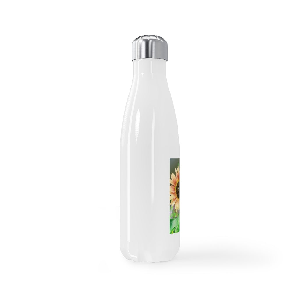 Stainless Steel Water Bottle, 17oz Sunflower with Bee