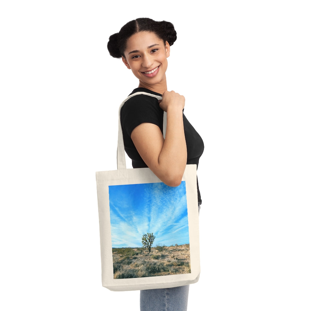 Woven Tote Bag, Joshua Tree at the Wee Thump Joshua Tree Wilderness, Nevada