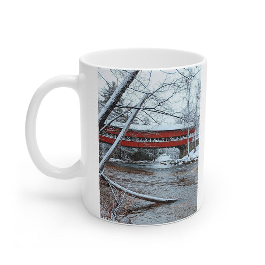 Jackson Bridge White Ceramic Mug, 11oz and 15oz