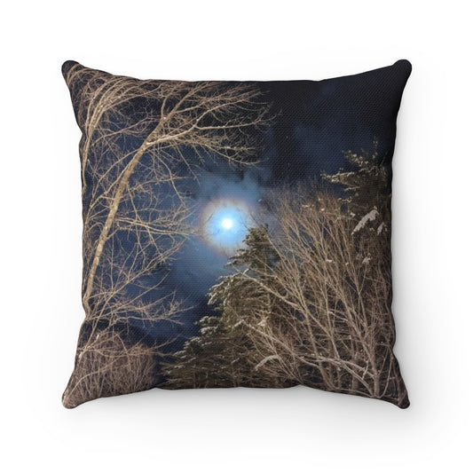 Halo Moon Spun Polyester Square Pillow